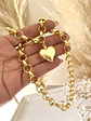 Collar cadena maxi Rolo Corazón gold - Miniatura 1