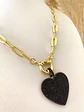  Collar Corazon Black circones maxi eslabones aplanados   - Miniatura 3