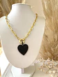  Collar Corazon Black circones maxi eslabones aplanados   - Miniatura 4