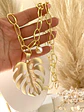 Maxi collar Hoja con Perla gold - Miniatura 1