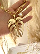 Maxi collar Hoja con Perla gold - Miniatura 2