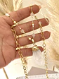 Collar Cuarzo Blanco cadena mixta cristales gold  - Miniatura 2
