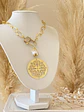 Maxi collar Mandala y Perla Rustica Broche luxury - Miniatura 3