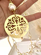 Maxi collar Mandala y Perla Rustica Broche luxury - Miniatura 2