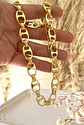 Conjunto Collar, pulsera aros  Eslabones Estilo Gucci gold  - Miniatura 1