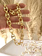 Conjunto Collar, pulsera aros  Eslabones Estilo Gucci gold  - Miniatura 4