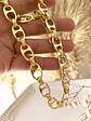 Conjunto Collar, pulsera aros  Eslabones Estilo Gucci gold  - Miniatura 6