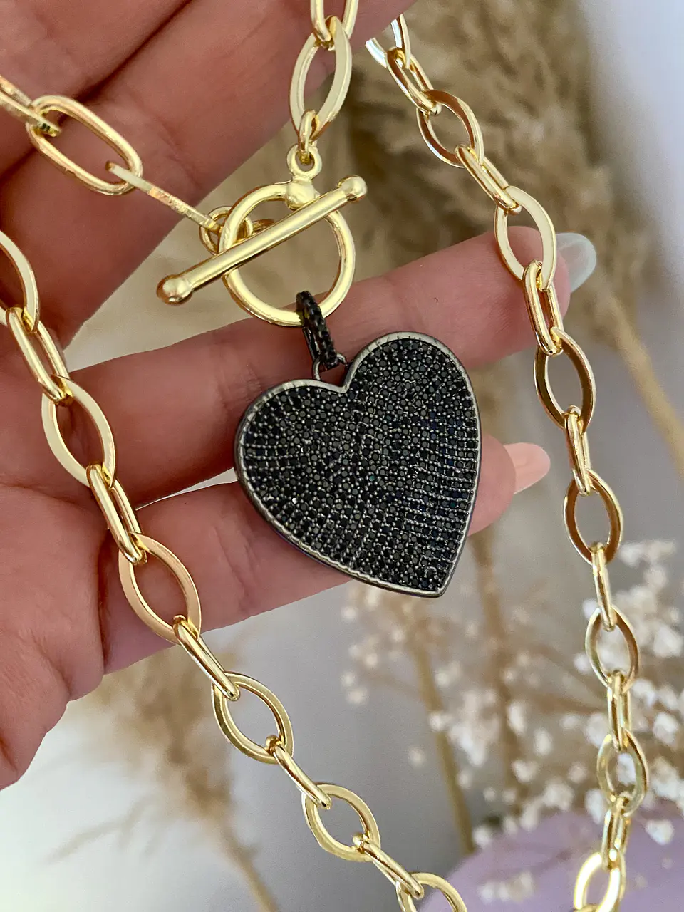 Collar Corazón Black circones  3