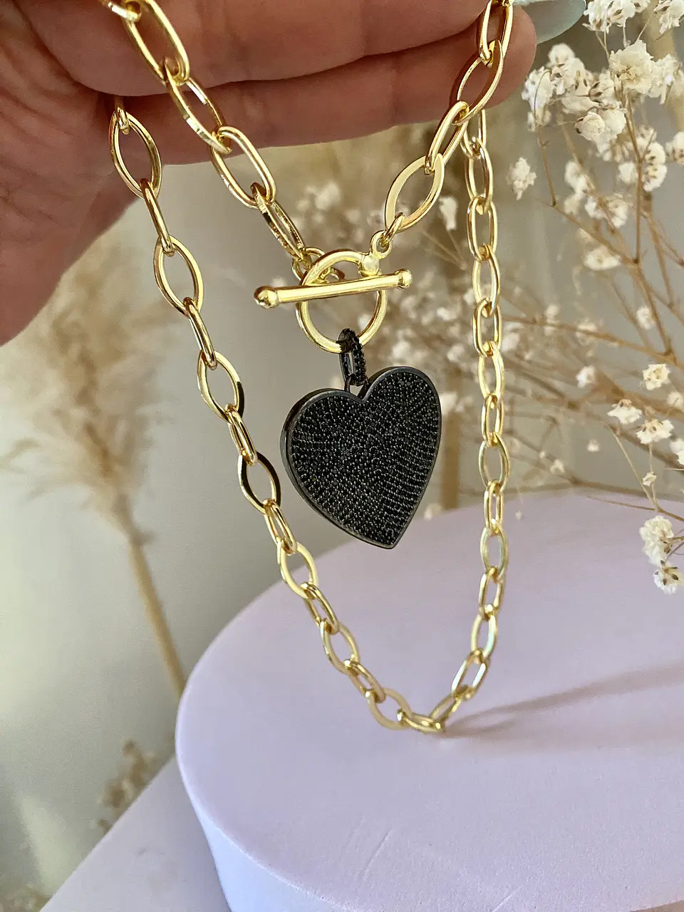 Collar Corazón Black circones  4