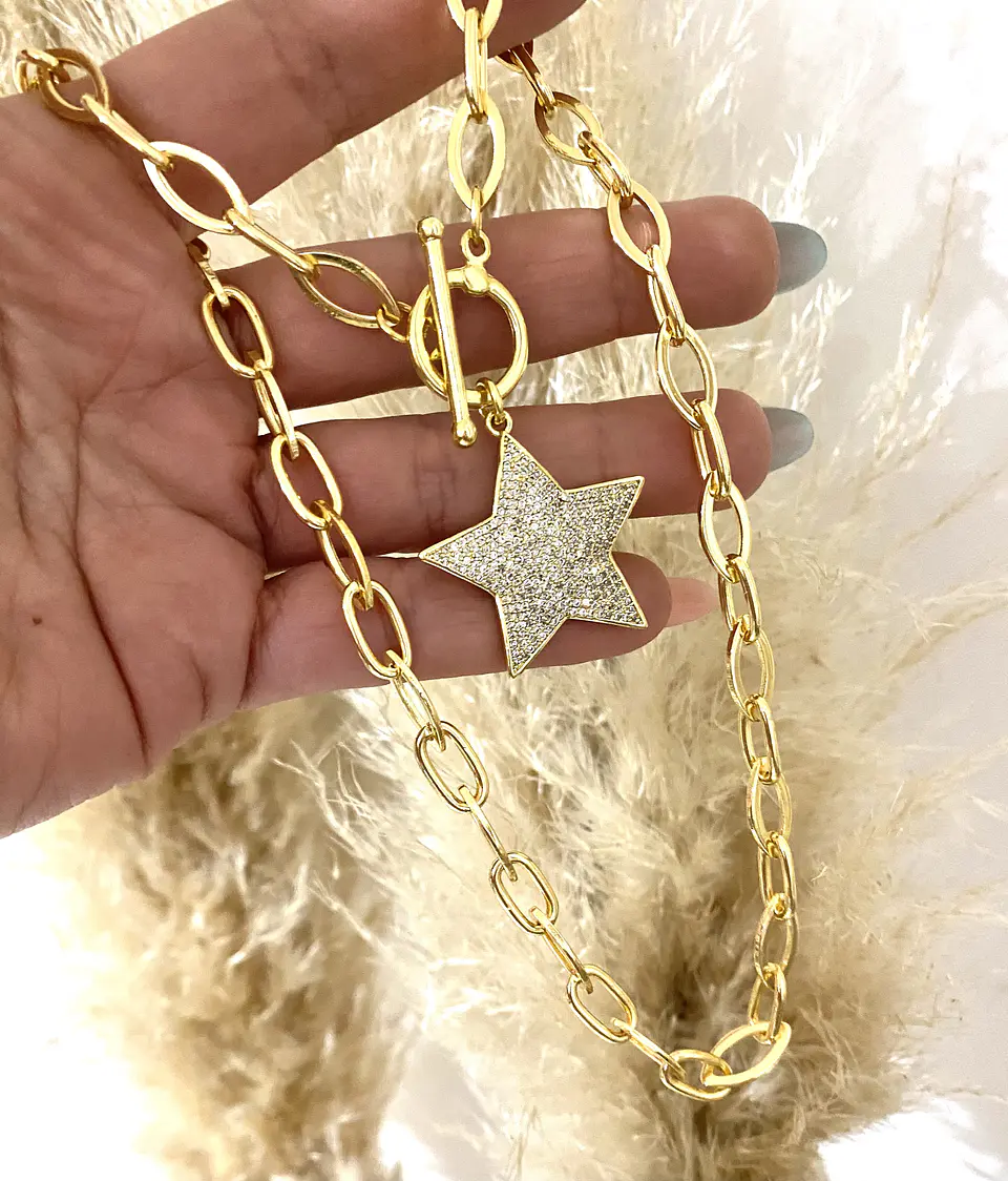 Collar eslabones Estrella Circones gold 4