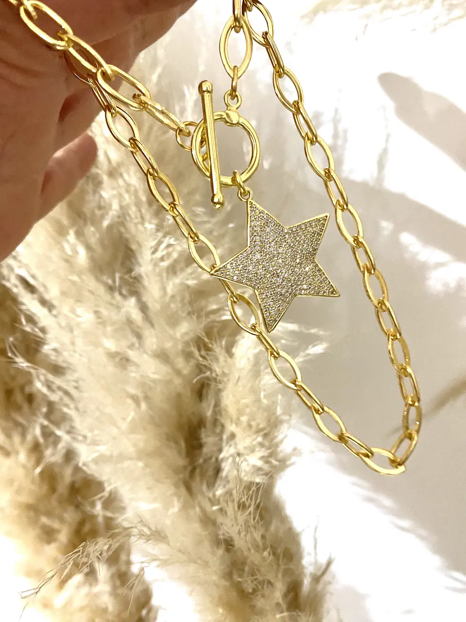 Collar eslabones Estrella Circones gold 3