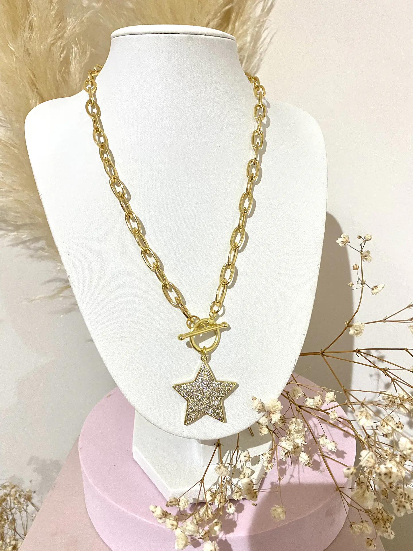 Collar eslabones Estrella Circones gold 2