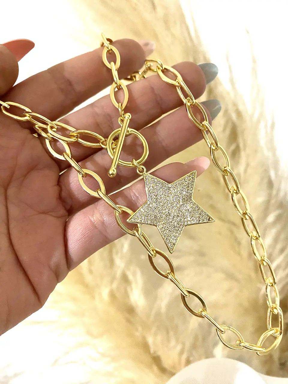 Collar eslabones Estrella Circones gold 1