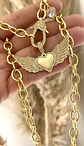 Collar Corazón Alado Circones Gold  - Miniatura 1
