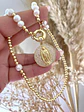 Collar Perlas rio medalla Virgen circones  - Miniatura 1