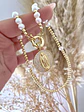 Collar Perlas rio medalla Virgen circones  - Miniatura 3