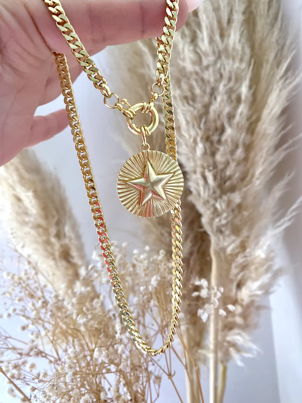 Collar Maxi Medallón Estrella gold 2
