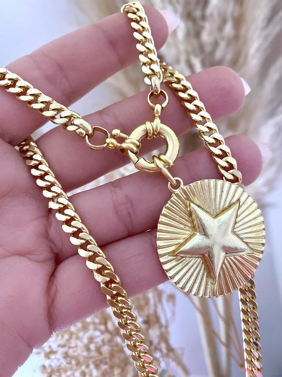 Collar Maxi Medallón Estrella gold 3