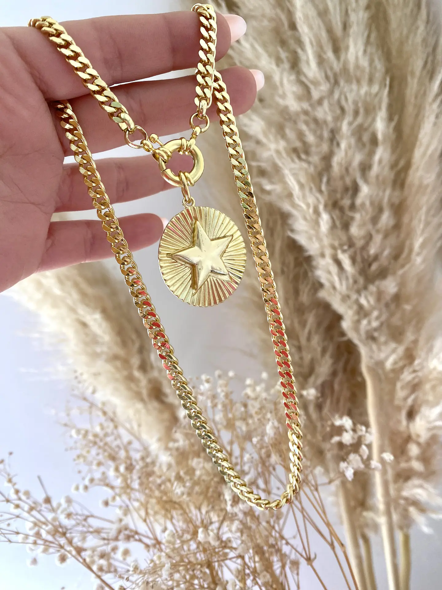 Collar Maxi Medallón Estrella gold 4