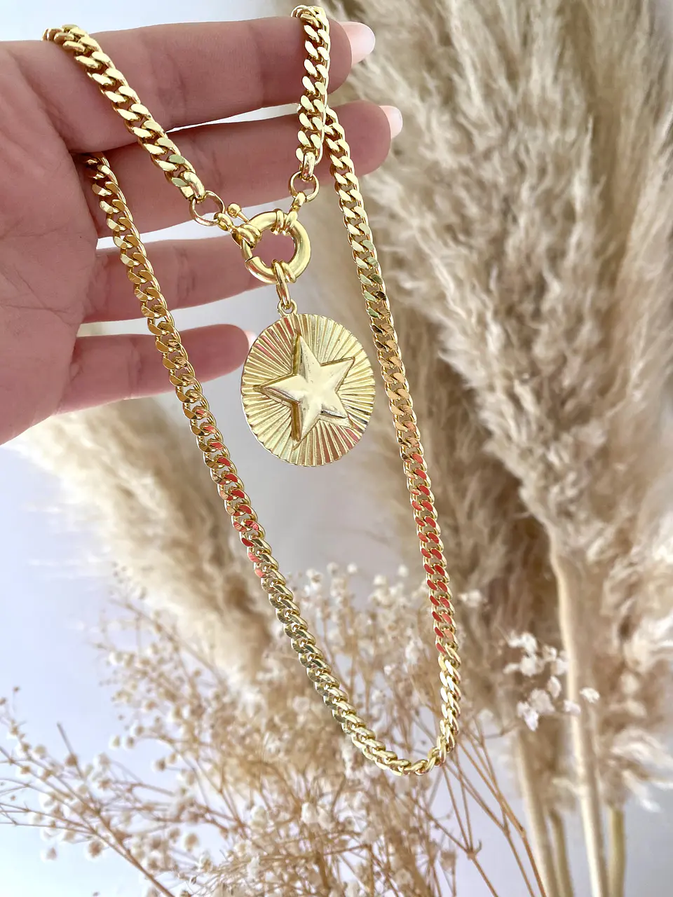 Collar Maxi Medallón Estrella gold 4
