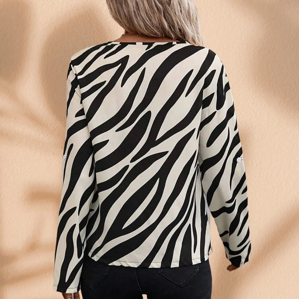 Blusa Minga Estampado Cebra  3