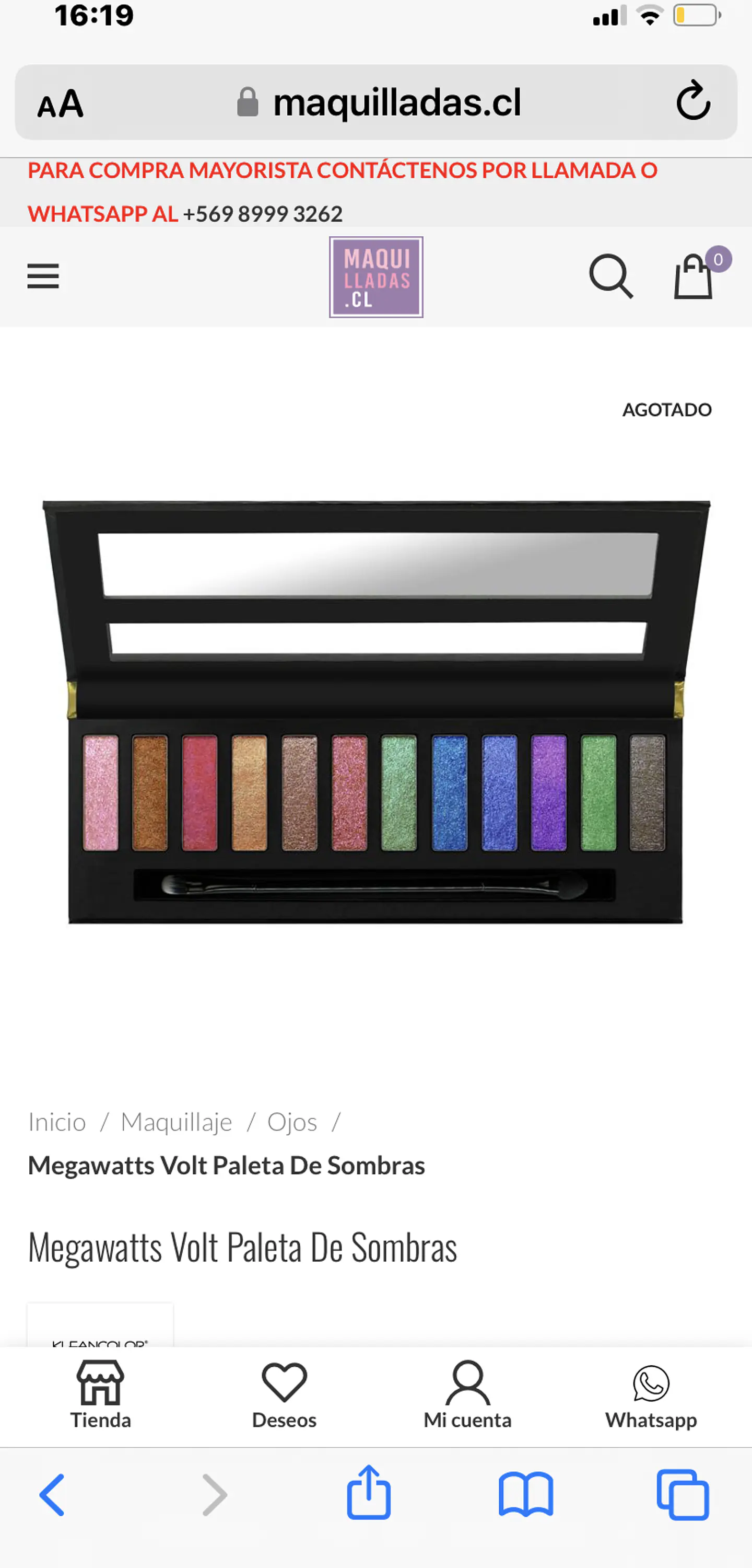 Paleta MEGAWATTS Sombras Metalizadas  3