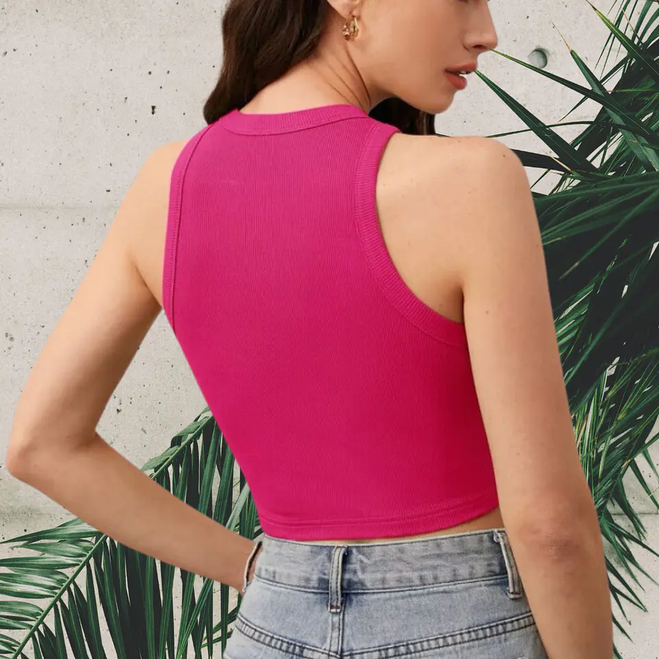Top elasticado fucsia 2