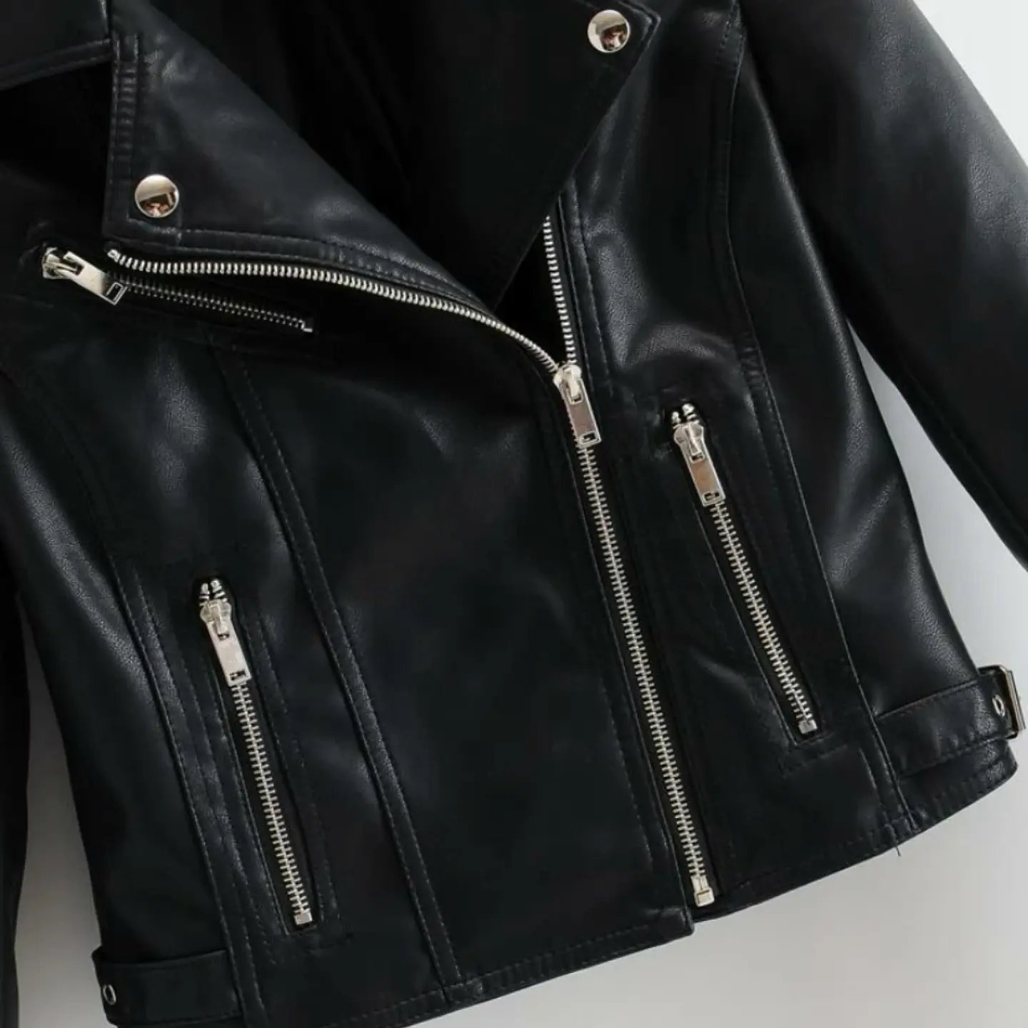 Chaqueta Cazadora Biker Efecto Piel 3