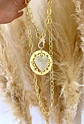 Collar Maxi Medallón Mandala con Corazón circones gold - Miniatura 4