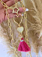 Collar Summer Pink Dark gold - Miniatura 1