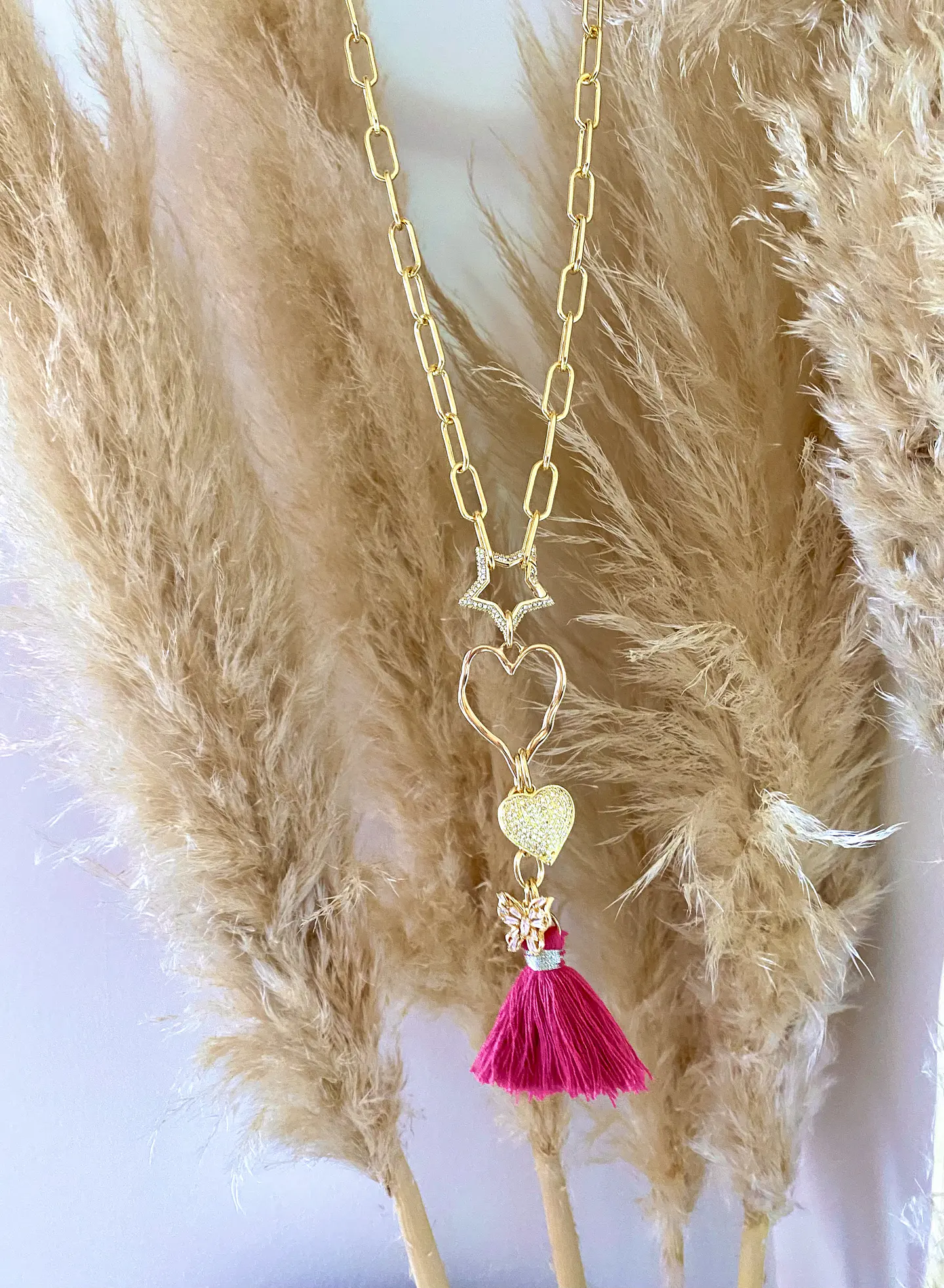 Collar Summer Pink Dark gold 3