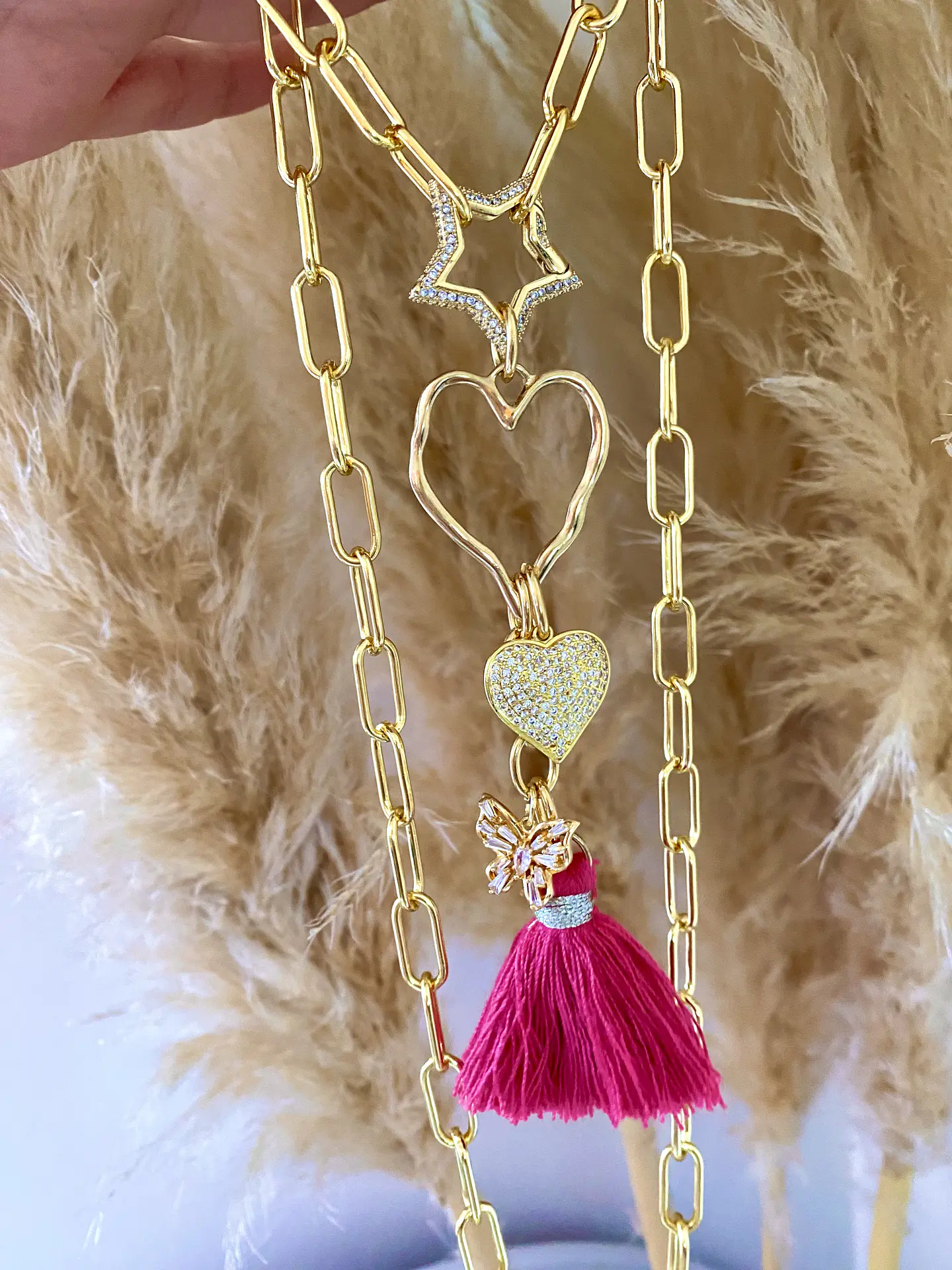 Collar Summer Pink Dark gold 4