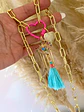 Collar Summer Turquesa Gold - Miniatura 1