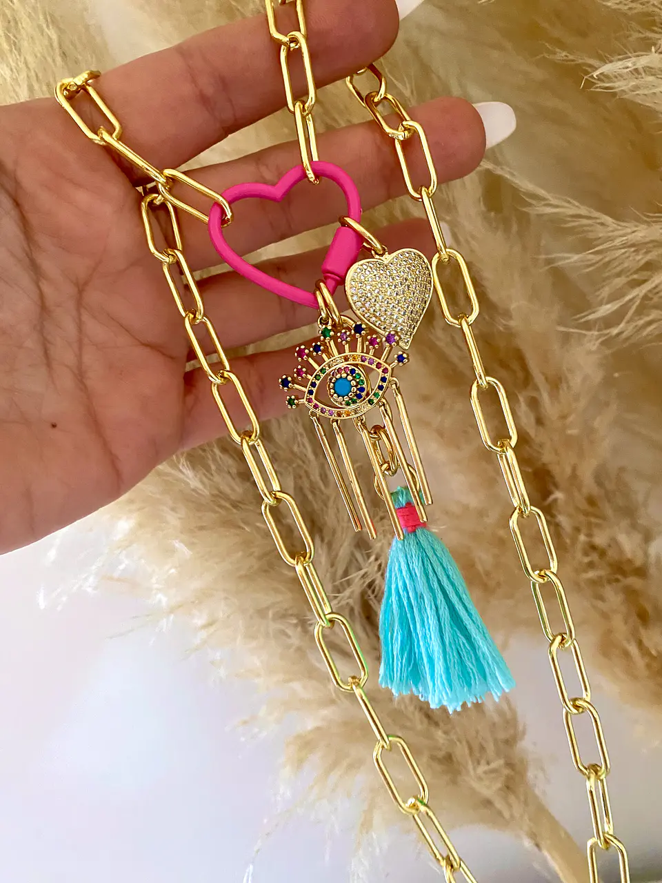 Collar Summer Turquesa Gold 1