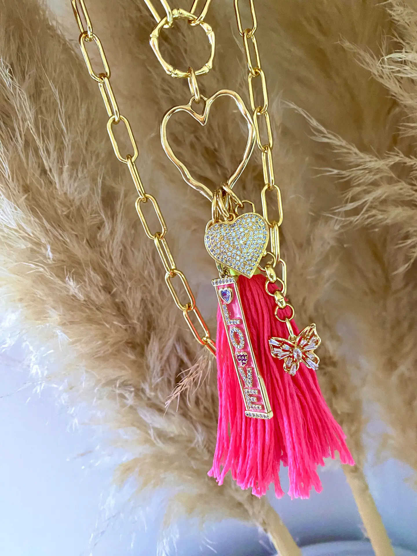 Collar Summer Pink Bright Gold 1
