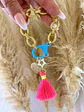 Maxi Pulsera Summer Sky Blue Gold - Miniatura 1