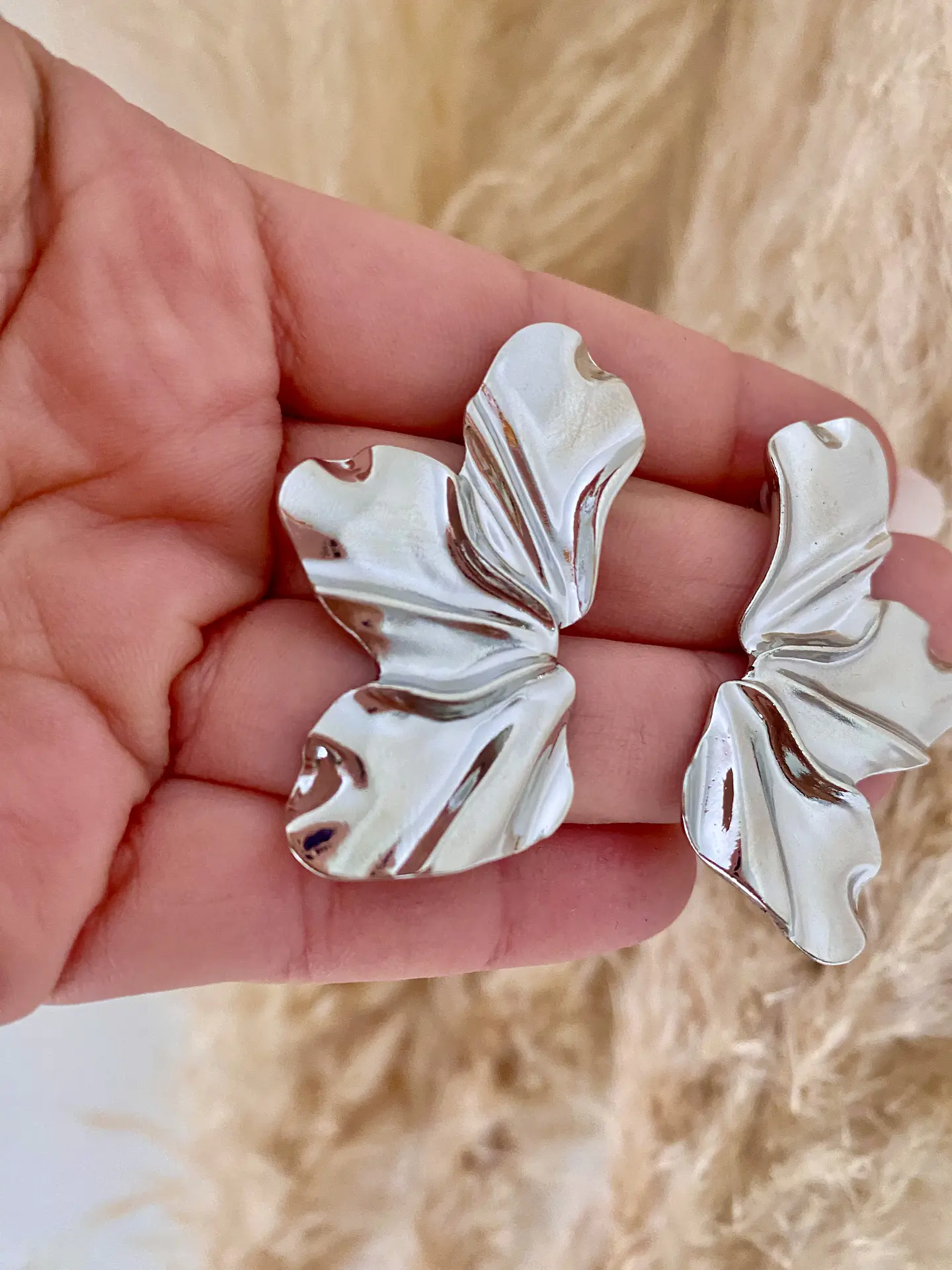 Aros Maxi Pétalo Silver  3