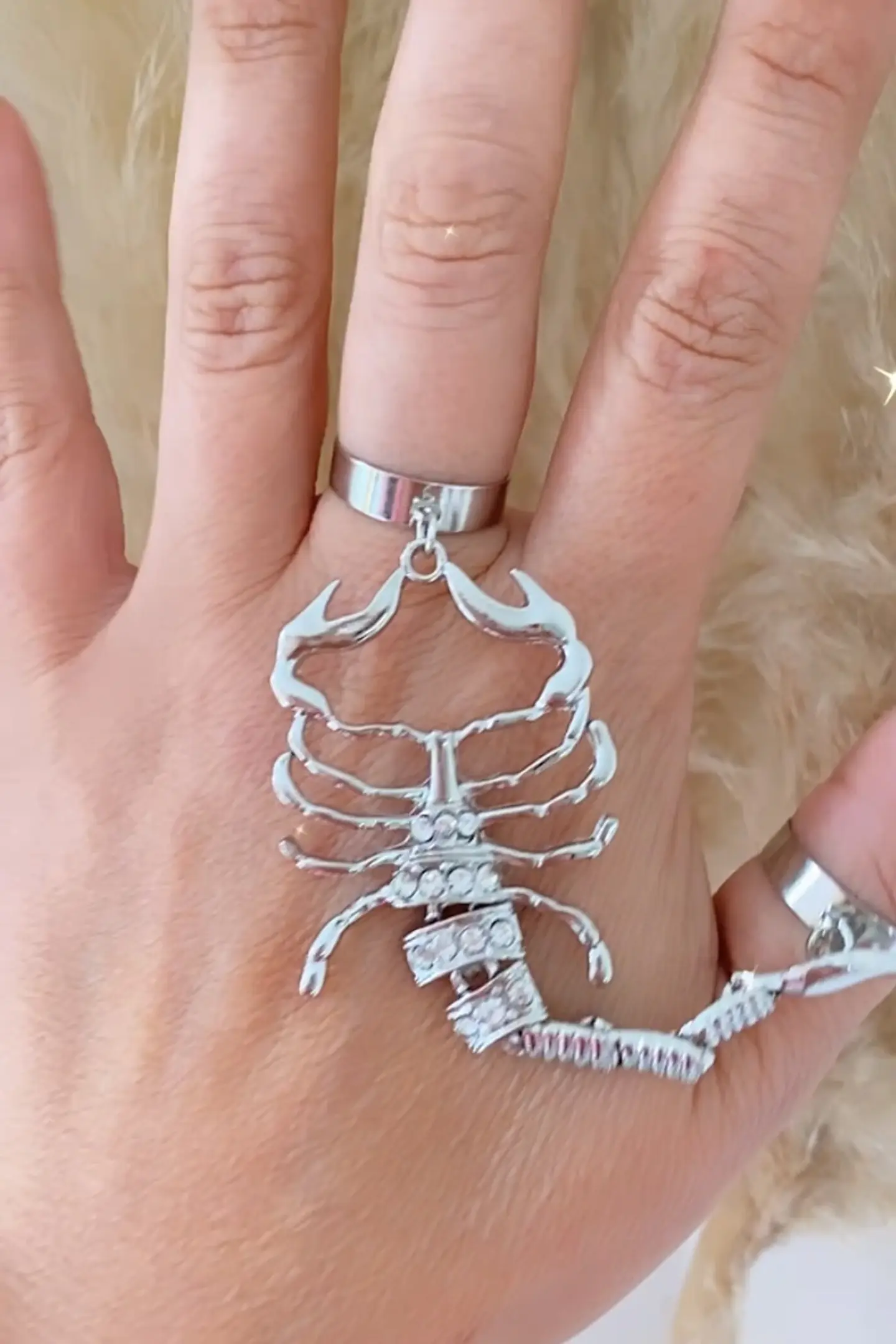 Maxi Anillo Escorpión Ajustable Silver 3