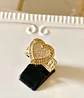 Anillo Luxury Corazon Circones Gold  talla 9 - Miniatura 3