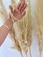 Collar Maxi  Eslabones Medalla Corazón Perla  - Miniatura 2