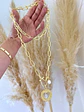 Collar Maxi  Eslabones Medalla Corazón Perla  - Miniatura 4