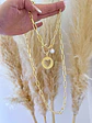 Collar Maxi  Eslabones Medalla Corazón Perla  - Miniatura 5