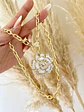 Collar Maxi Camelia Nácar Broche Luxury Circones - Miniatura 1