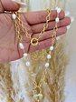Collar XL Estrella Cuarzo Candado Circones  y Perlas  - Miniatura 5