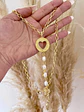 Collar XL Medallón Corazón Cascada y Perlas  - Miniatura 6