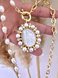 Collar Maxi Medallon Virgen Perlas - Miniatura 1