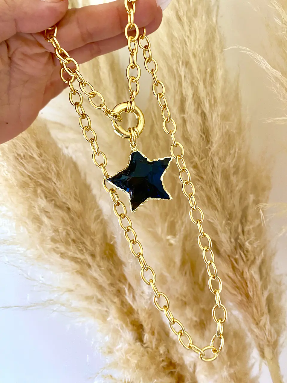Collar Maxi  Estrella Obsidiana Black 2