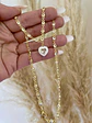 Collar corazón  Cadena cristales  - Miniatura 2