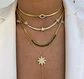 Collar choker Cinta trío Estrellas gold  - Miniatura 4