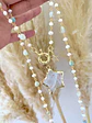 Collar XL Estrella Cuarzo piedras y perlas  - Miniatura 1